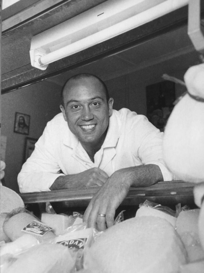 Mauro and his cheeses. Mauro and his cheeses.